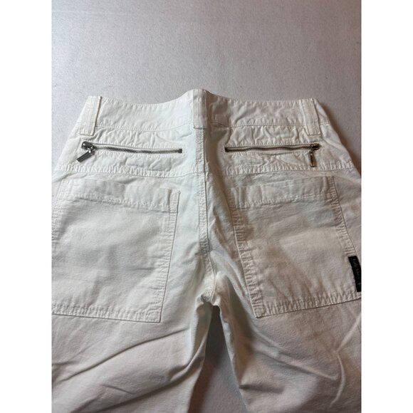 Billy Blues Womens White Cargo Pants Size 4 With Multiple Pockets & Belt Loops - Picture 11 of 14